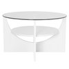 Lumisource U Shaped Coffee Table in White TB-CTU W